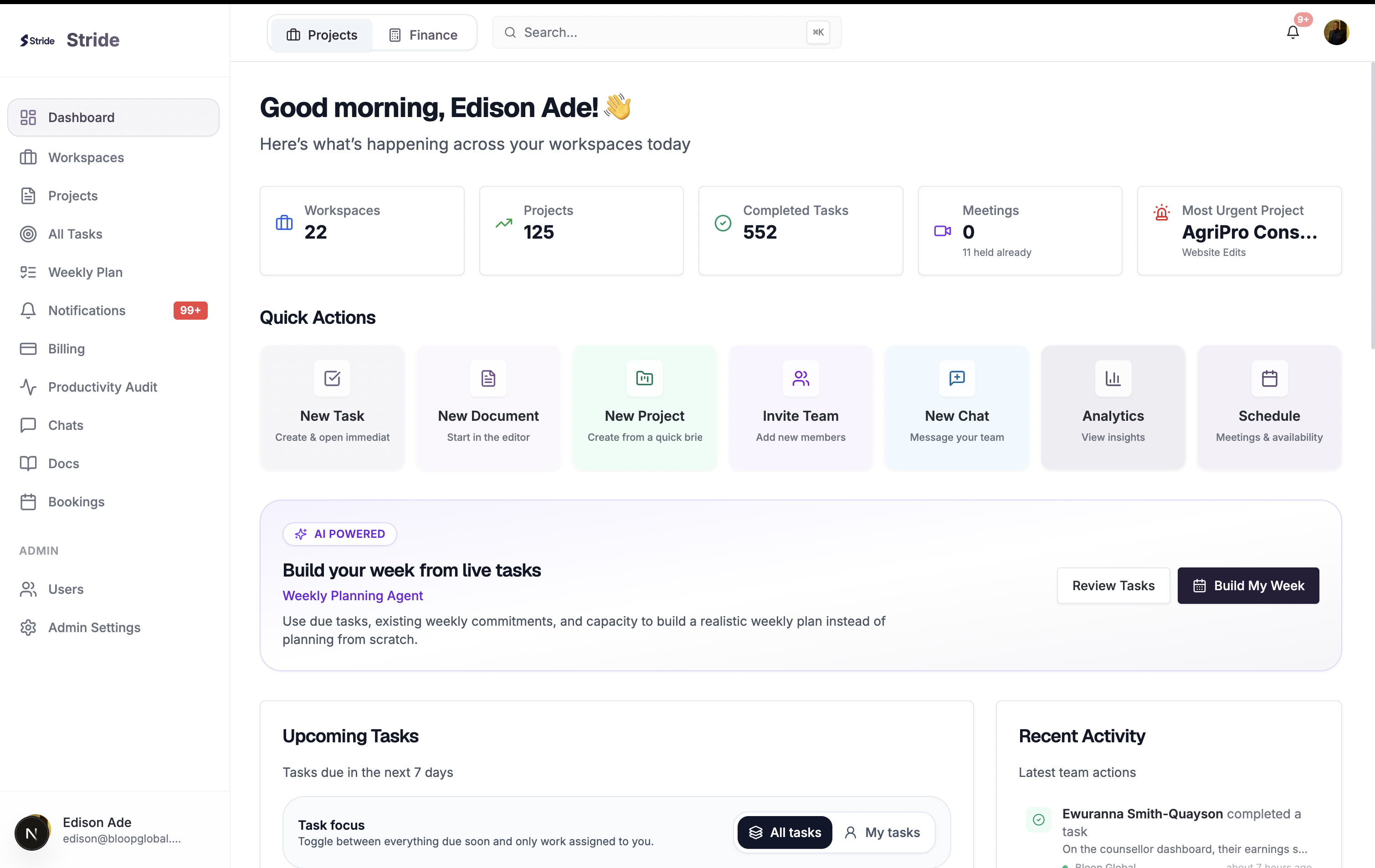 Stride Dashboard